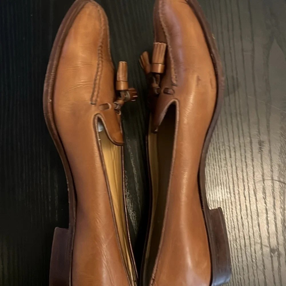 Gucci Tan Leather Tassel Loafers Women's Classic Vintage Size 9AA - Picture 13 of 13